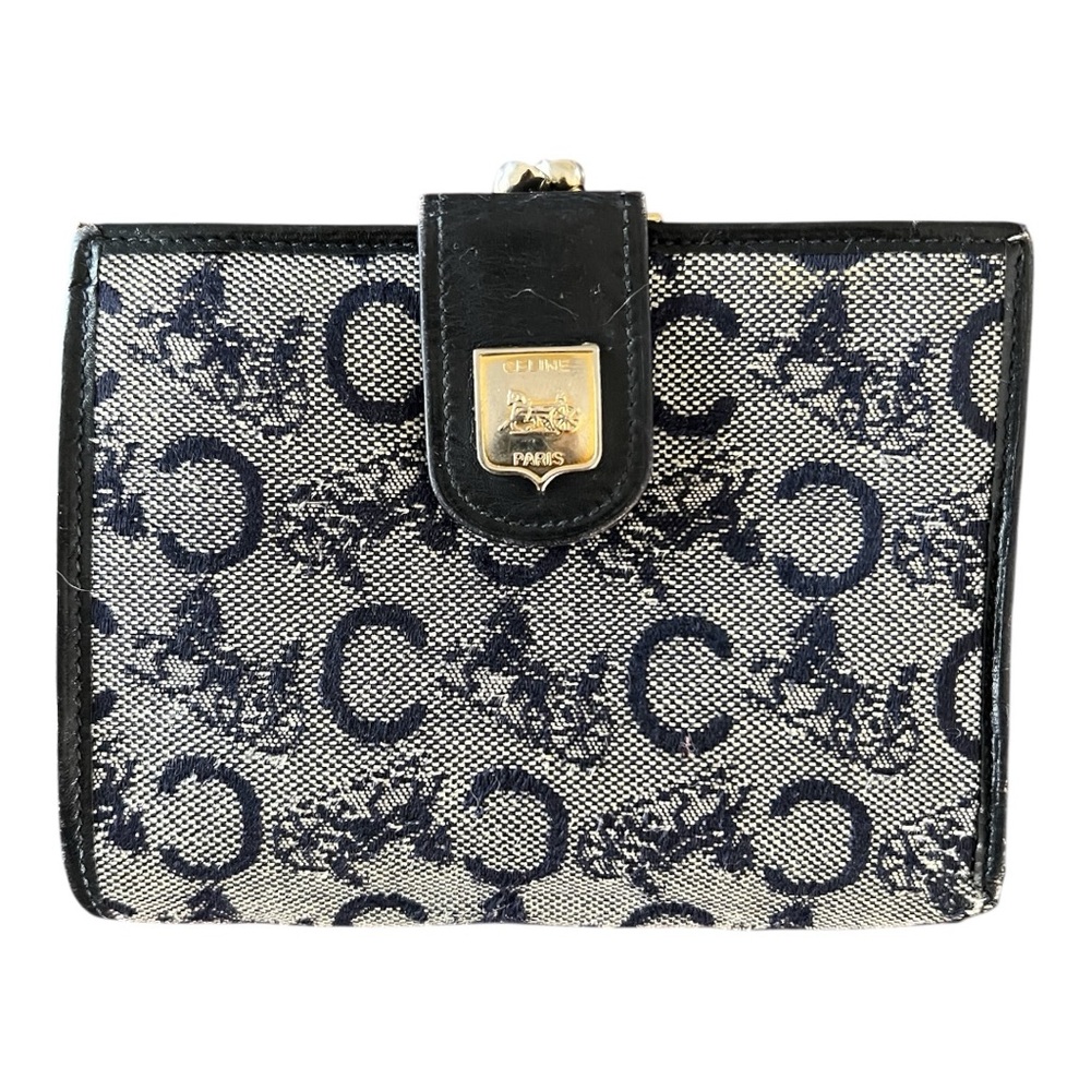 Vintage Celine “Sulky” motif Bi-fold Wallet.  EUC